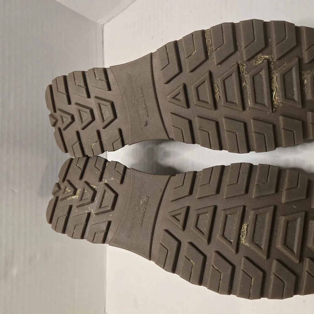 Skechers Brown Boots with Lace-Up Design and Soft‎ Suede Upper